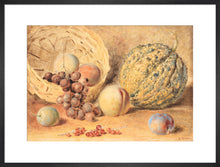 Load image into Gallery viewer, William Henry Hunt, Basket with melon, peaches, grapes and plums
