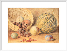 Load image into Gallery viewer, William Henry Hunt, Basket with melon, peaches, grapes and plums
