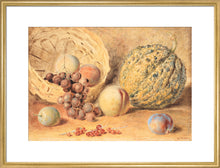Load image into Gallery viewer, William Henry Hunt, Basket with melon, peaches, grapes and plums
