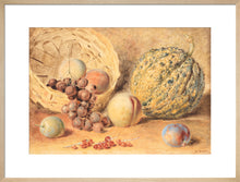 Load image into Gallery viewer, William Henry Hunt, Basket with melon, peaches, grapes and plums
