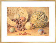 Load image into Gallery viewer, William Henry Hunt, Basket with melon, peaches, grapes and plums
