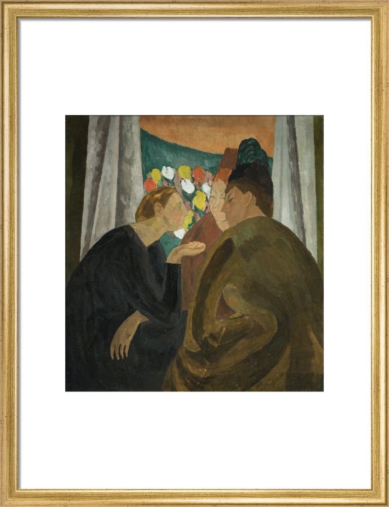 A Conversation (art print, medium, gold)