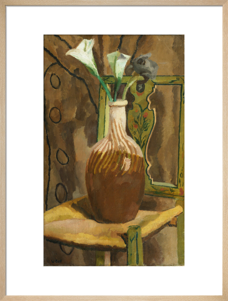Arum Lilies and Iris (art print, large, natural)