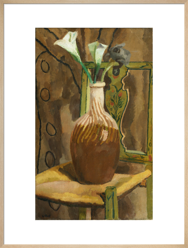 Arum Lilies and Iris (art print, extra large, natural)