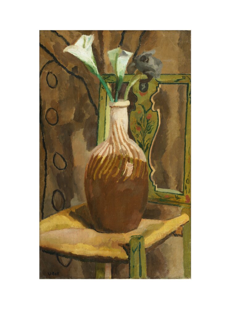 Arum Lilies and Iris (art print, extra large, unframed)