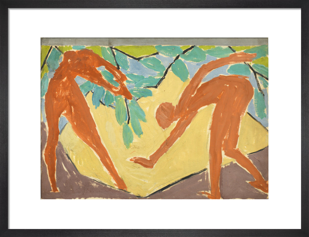 Design for a folding screen - Adam and Eve (art print, medium, black)