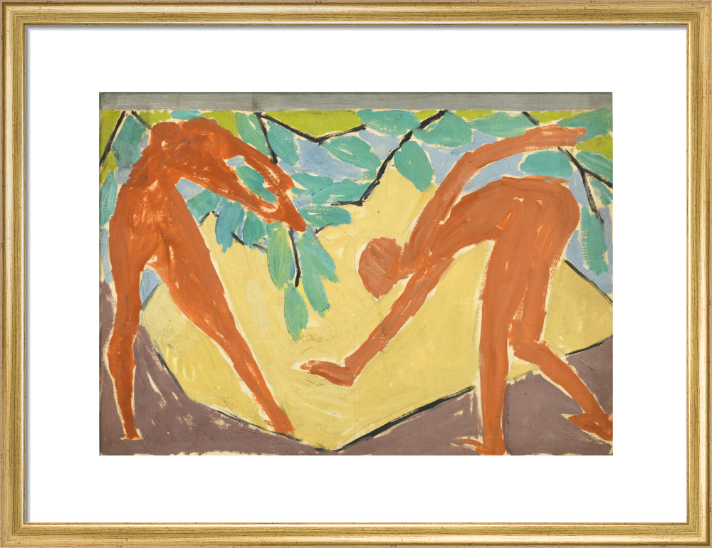 Design for a folding screen - Adam and Eve (art print, medium, gold)