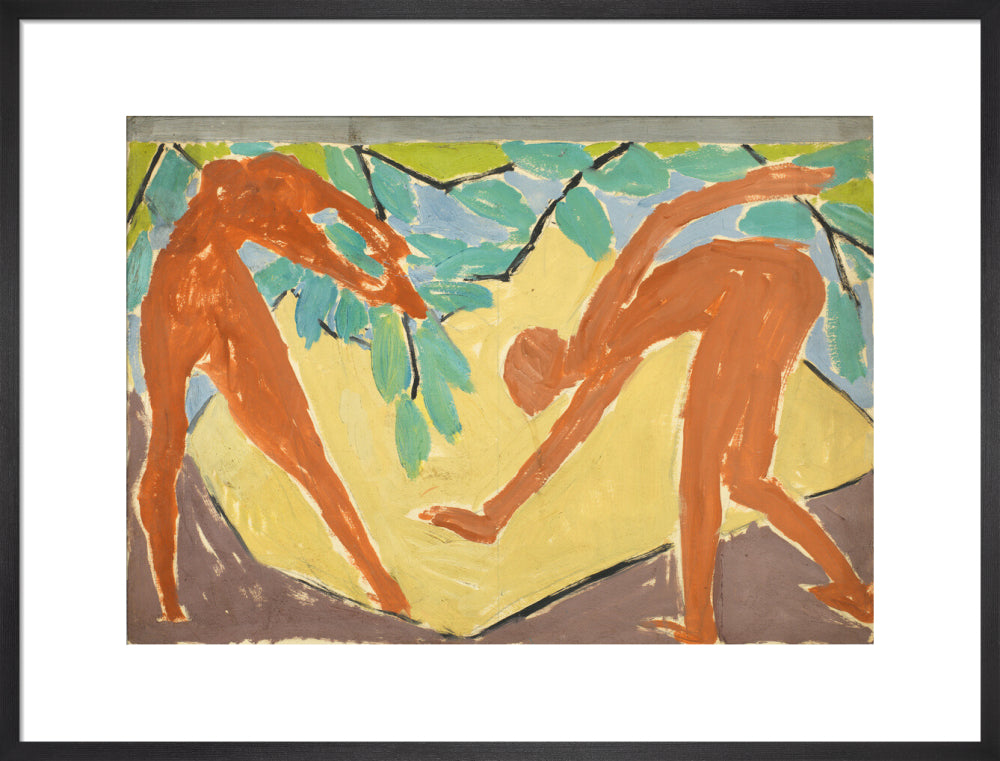 Design for a folding screen - Adam and Eve (art print, large, black)