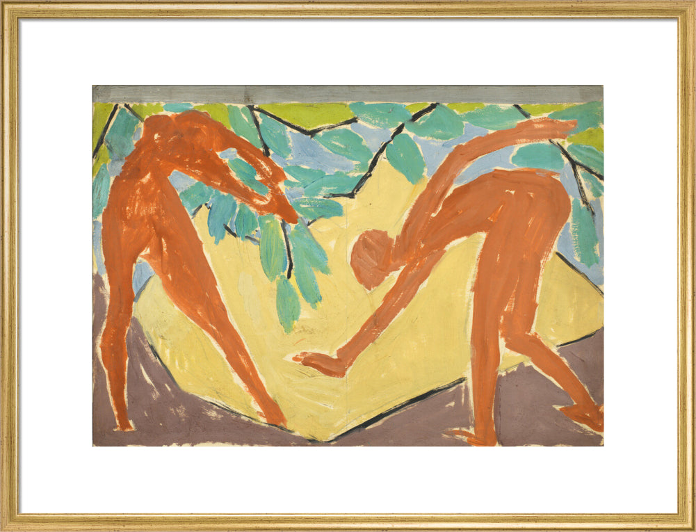 Design for a folding screen - Adam and Eve (art print, large, gold)