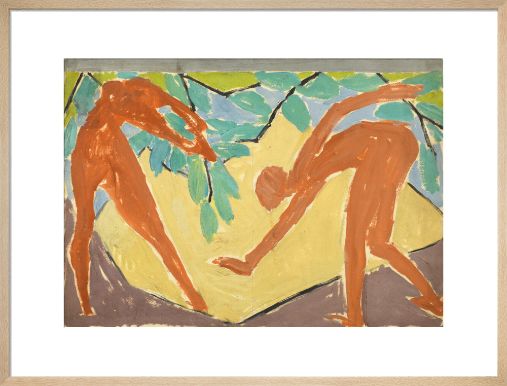 Design for a folding screen - Adam and Eve (art print, large, natural)