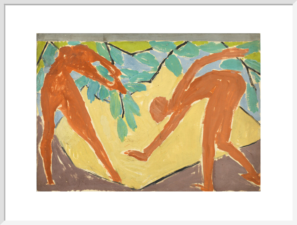 Design for a folding screen - Adam and Eve (art print, extra large, white)