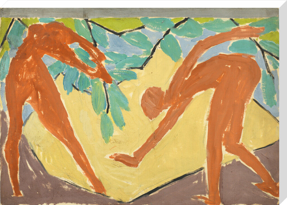 Design for a folding screen - Adam and Eve (stretched canvas, extra large, unframed)