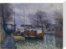 Load image into Gallery viewer, Barges on the Saint-Martin Canal, 1870
