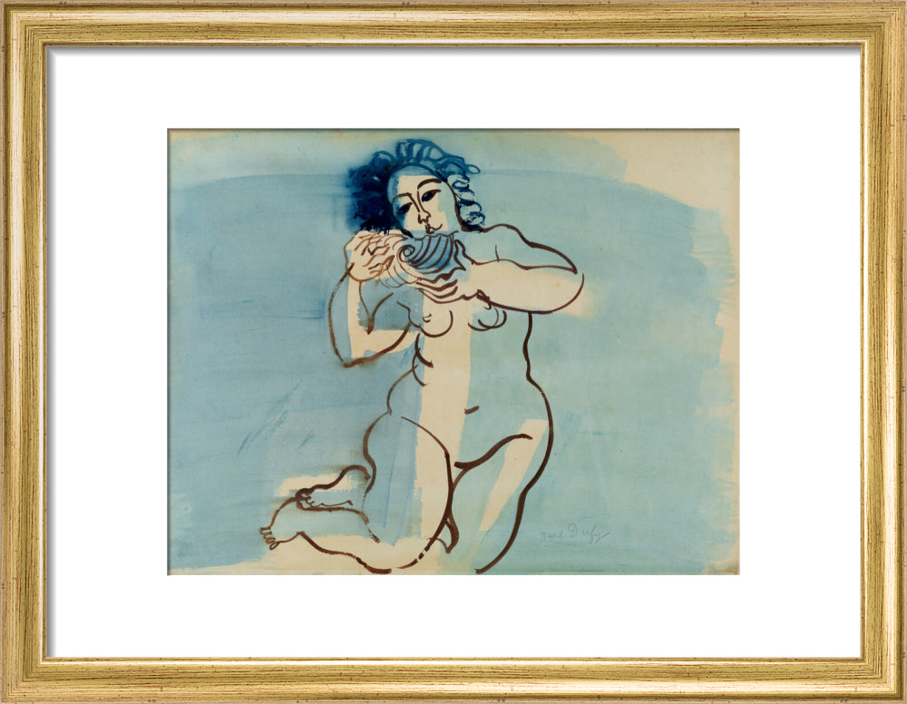Nude woman with shell