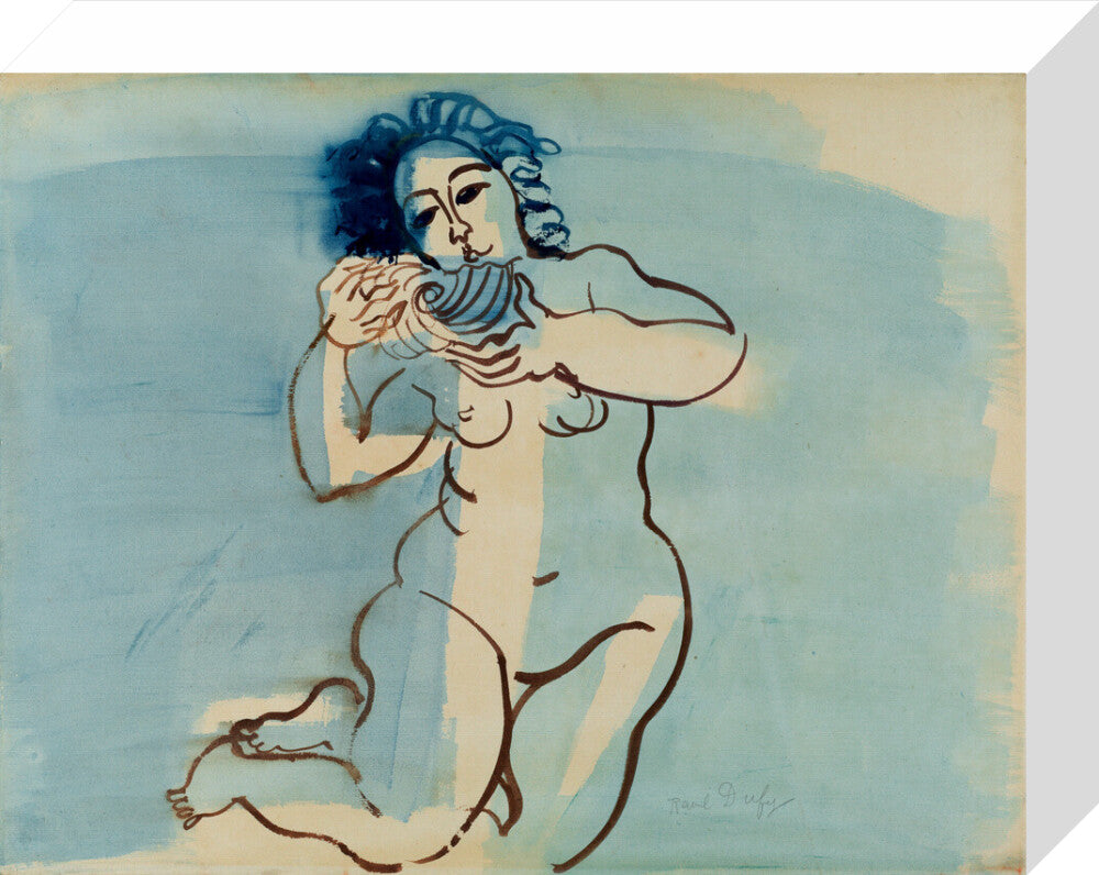 Nude woman with shell