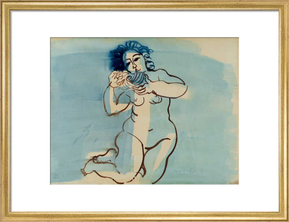 Nude woman with shell