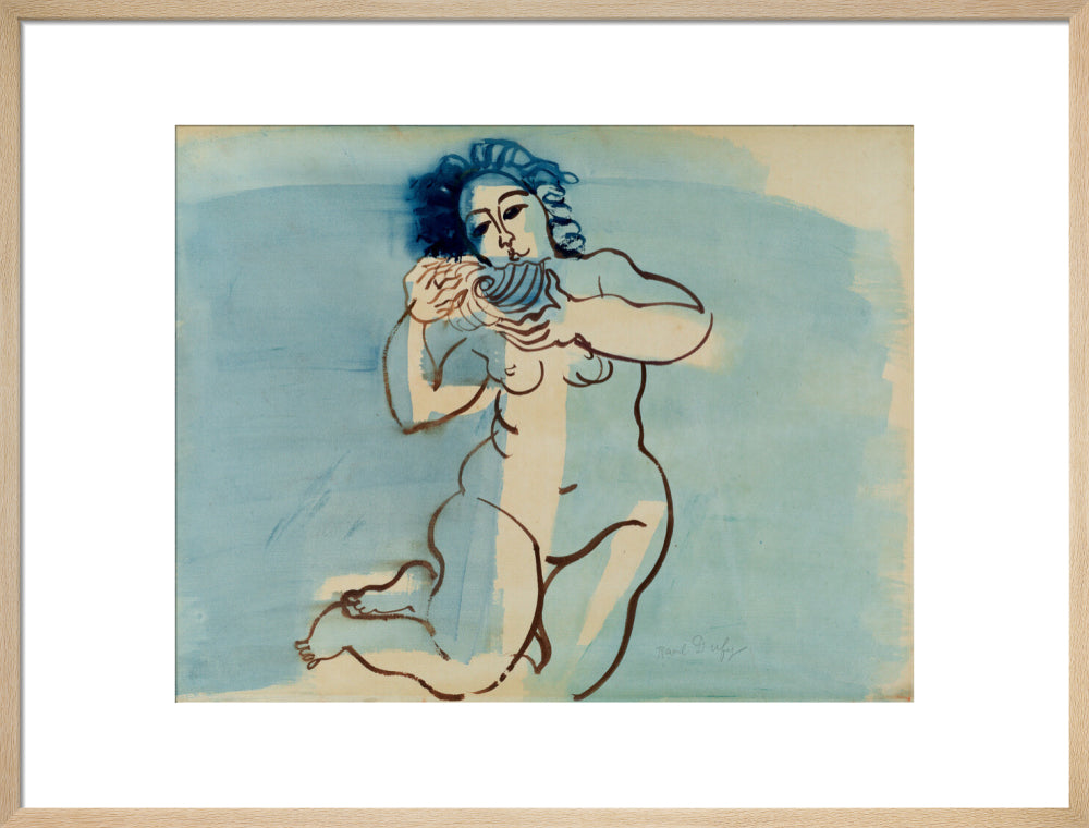 Nude woman with shell