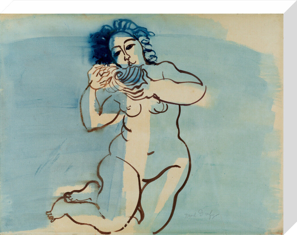 Nude woman with shell