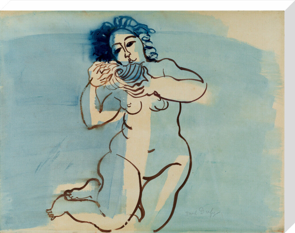 Nude woman with shell