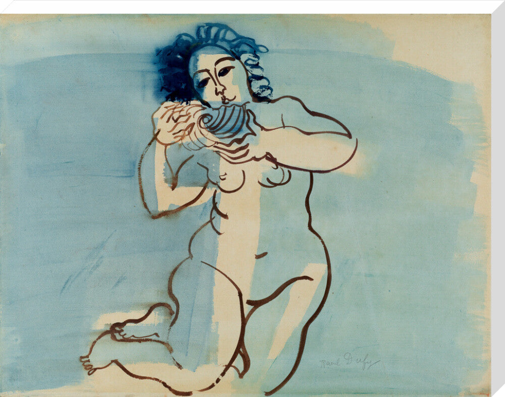 Nude woman with shell