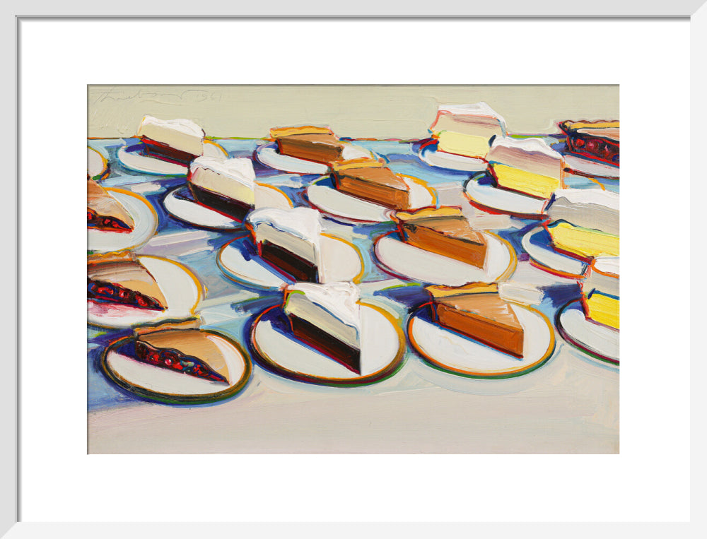 Pie Rows (art print, medium, white)