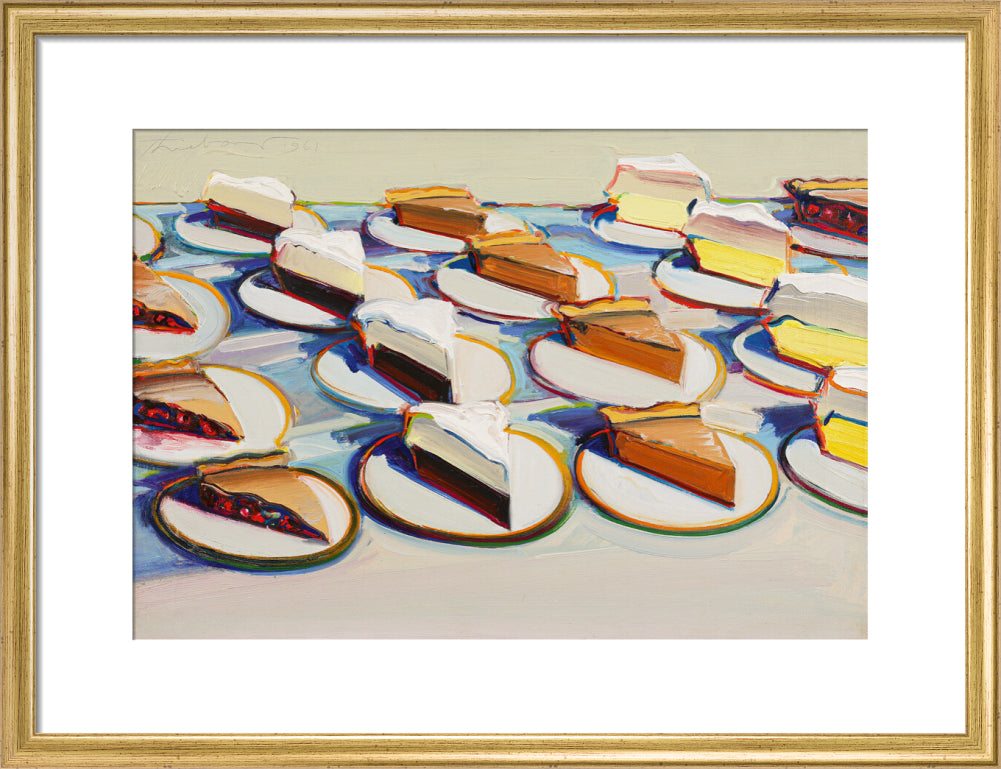 Pie Rows (art print, medium, gold)