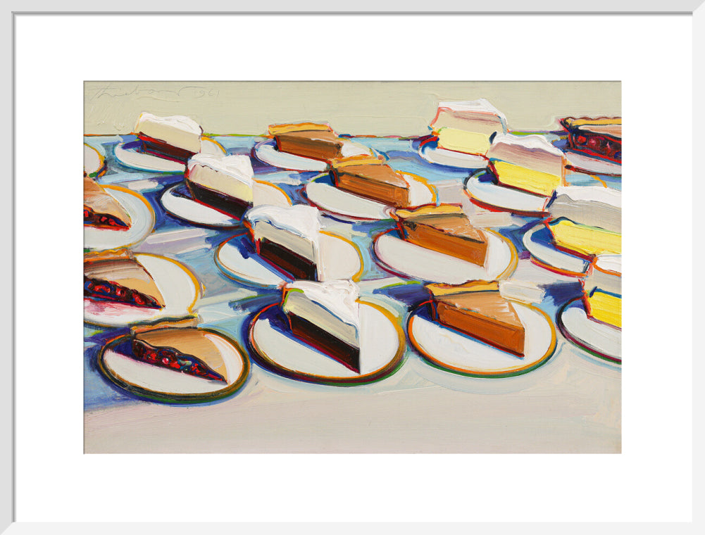 Pie Rows (art print, large, white)