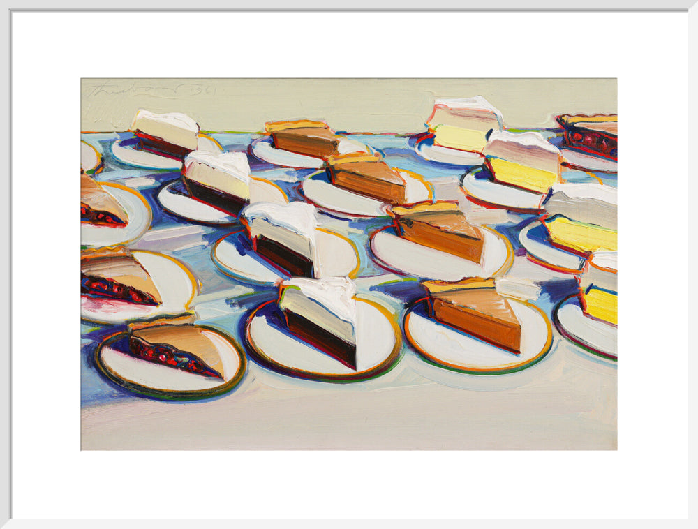 Pie Rows (art print, extra large, white)