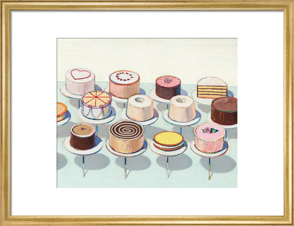 Cakes (art print, medium, gold)