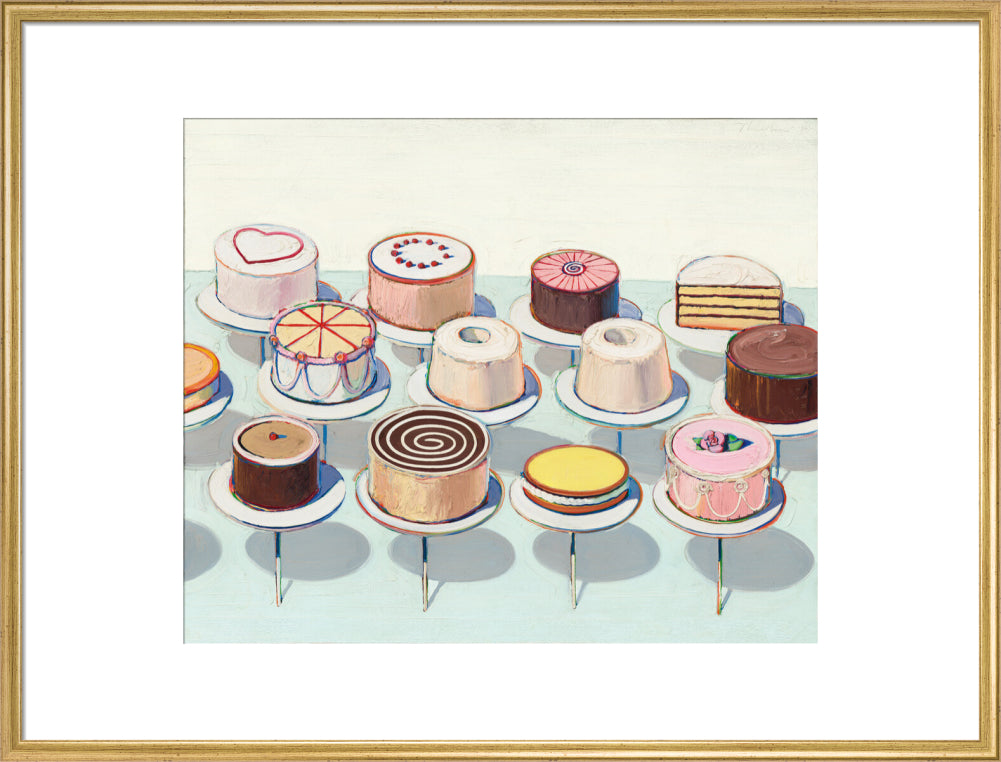 Cakes (art print, extra large, gold)