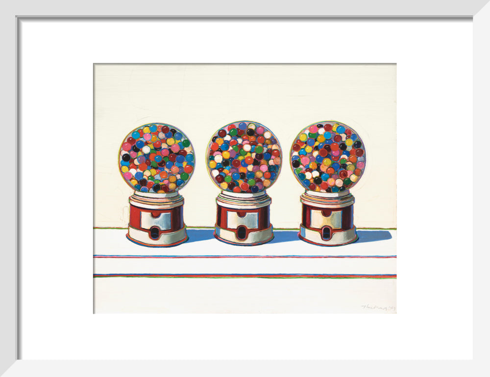 Three Machines (art print, small, white)