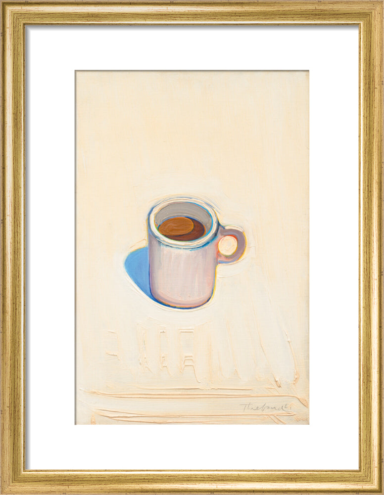 Cup of Coffee (art print, small, gold)