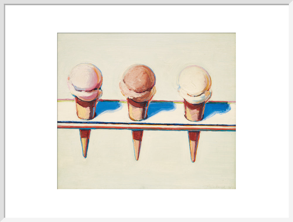 Three Cones (art print, extra large, white)