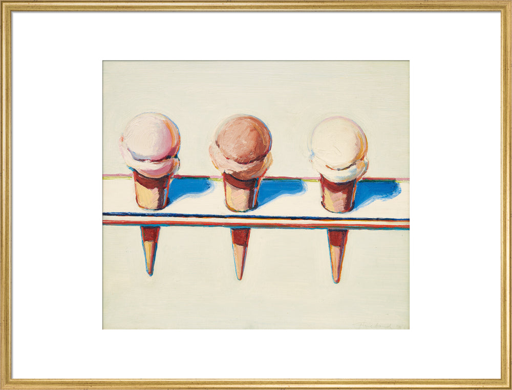 Three Cones (art print, extra large, gold)