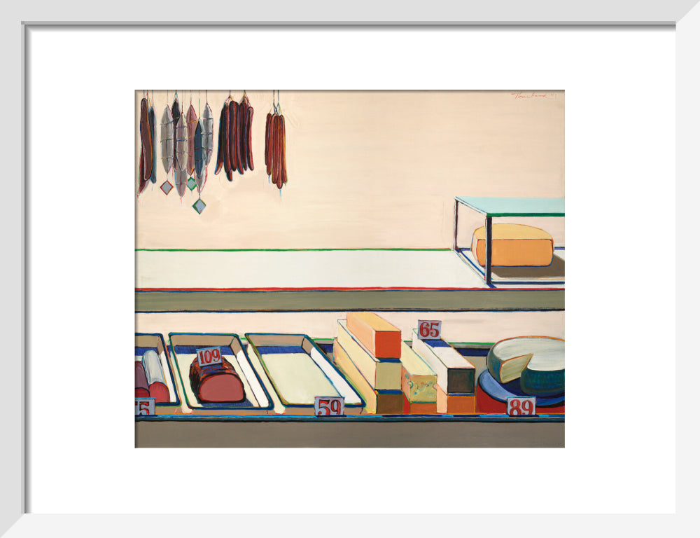 Delicatessen Counter (art print, small, white)