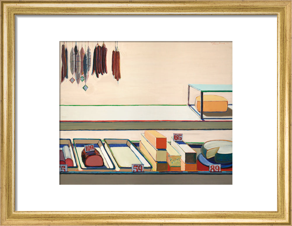 Delicatessen Counter (art print, small, gold)