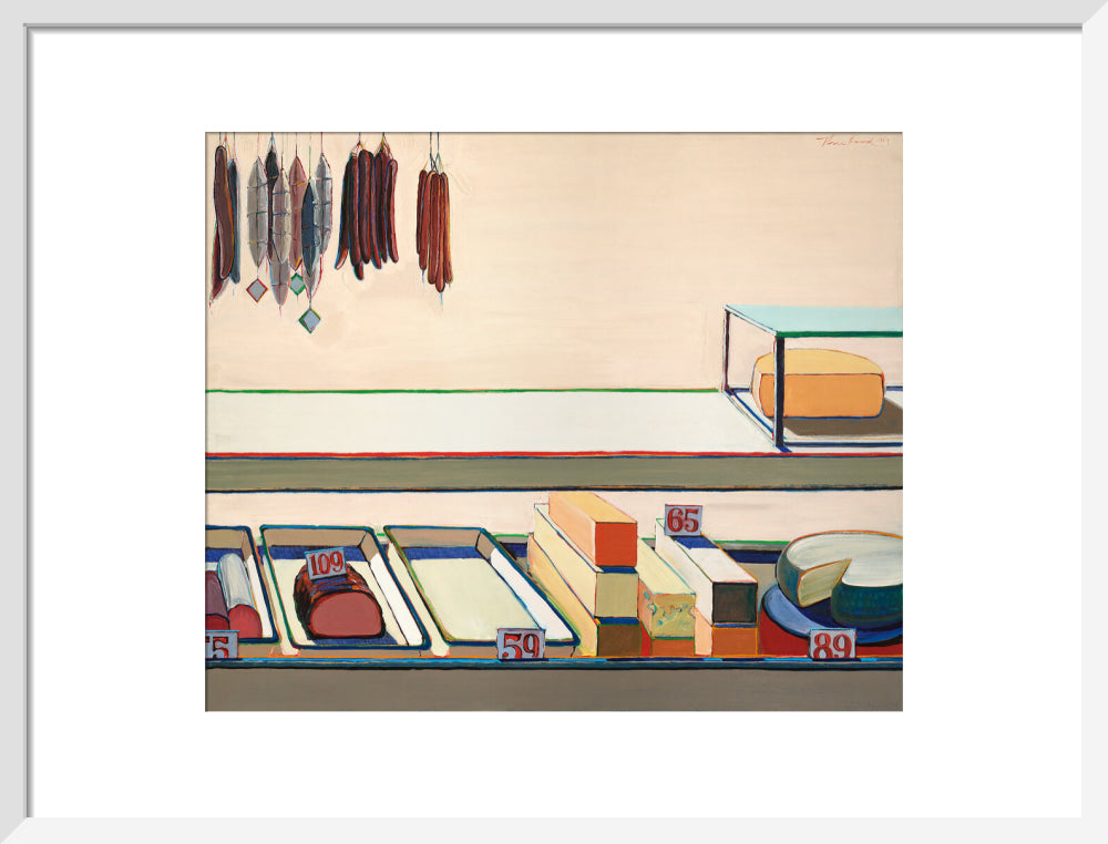 Delicatessen Counter (art print, medium, white)
