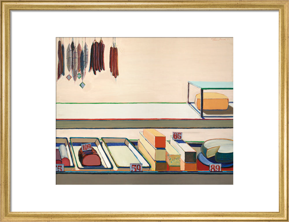 Delicatessen Counter (art print, medium, gold)