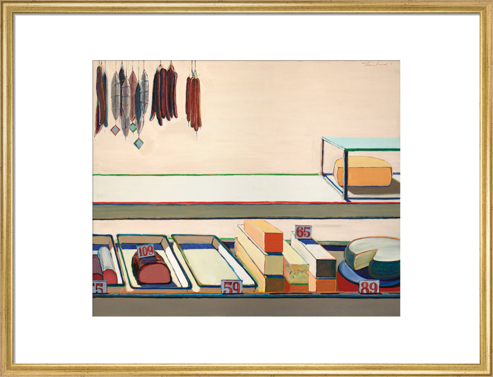 Delicatessen Counter (art print, large, gold)