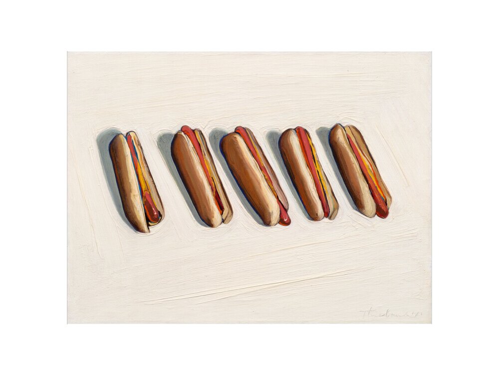 Five Hot Dogs (art print, extra large, unframed)