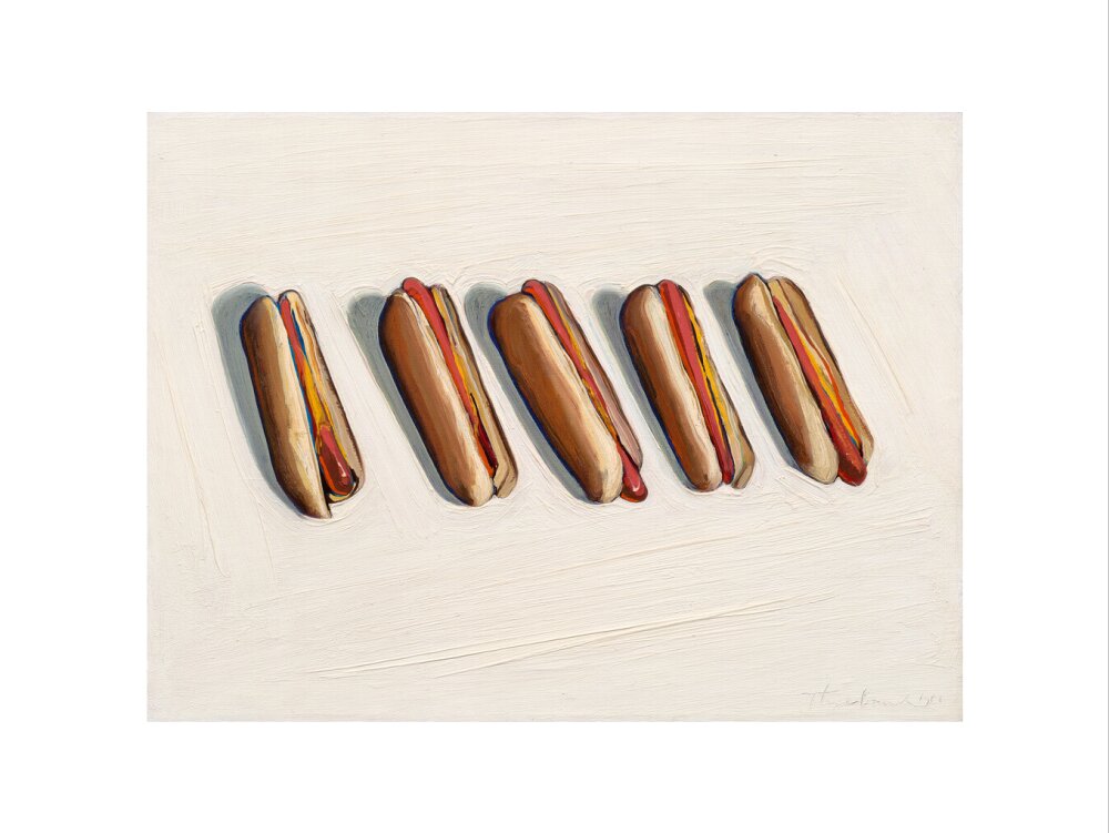 Five Hot Dogs (art print, small, unframed)