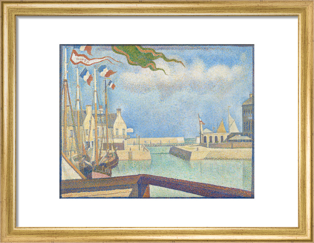Port-en-Bessin - A Sunday (art print, small, gold)