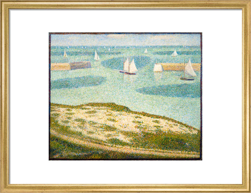 Port-en-Bessin, Entrance to the Outer Harbour (art print, medium, gold)