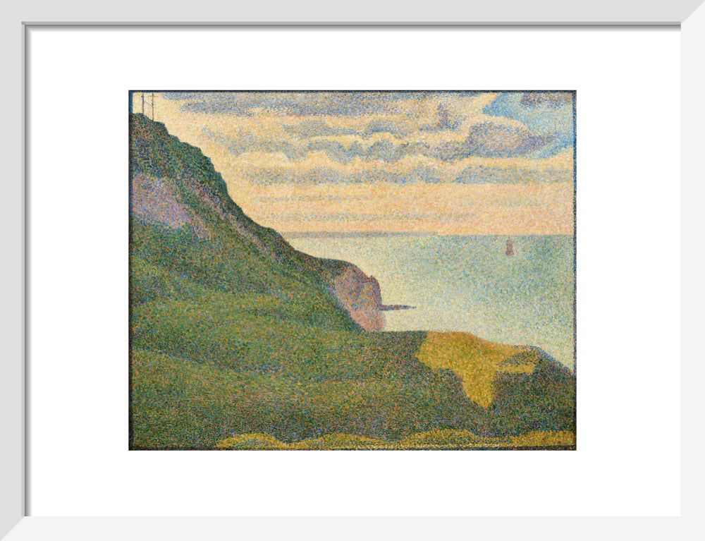 The Semaphores and the Cliff (art print, small, white)