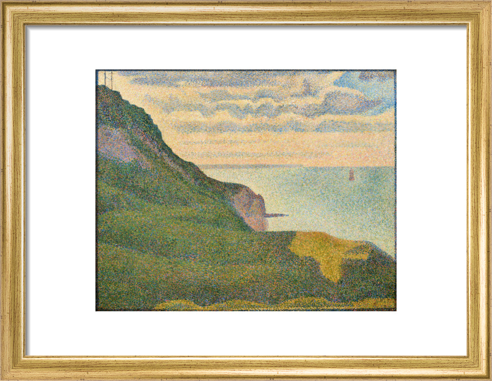 The Semaphores and the Cliff (art print, small, gold)