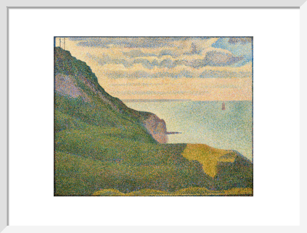 The Semaphores and the Cliff (art print, medium, white)