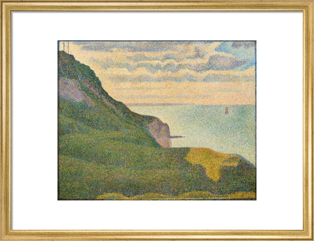 The Semaphores and the Cliff (art print, medium, gold)
