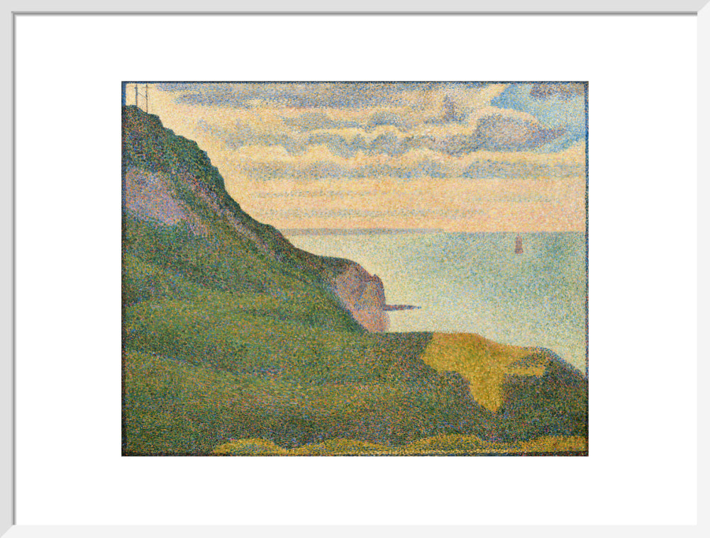 The Semaphores and the Cliff (art print, large, white)