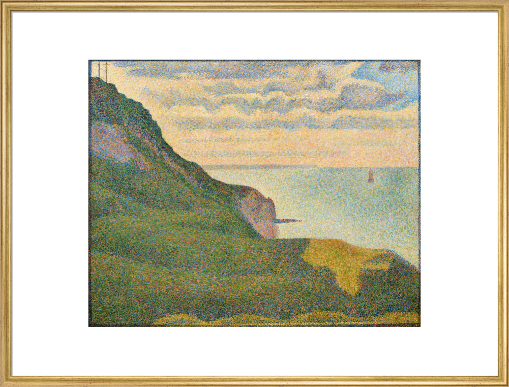 The Semaphores and the Cliff (art print, extra large, gold)