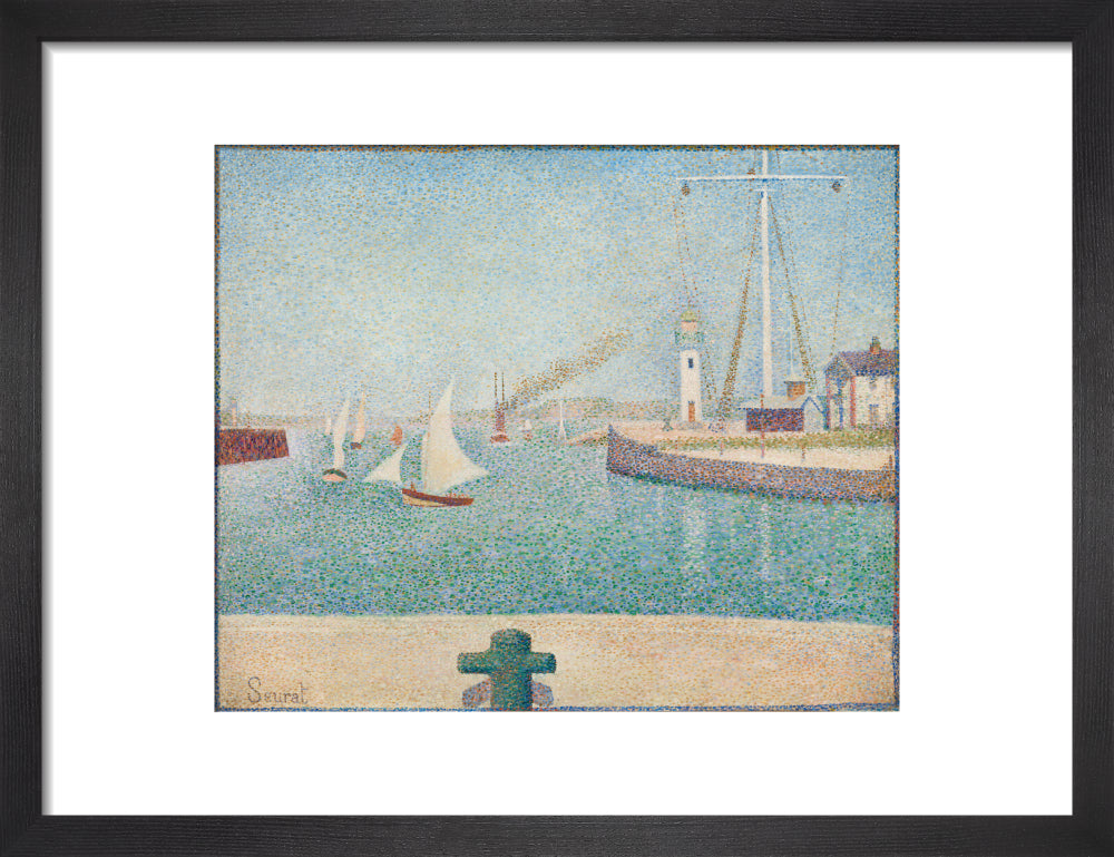 Entrance of the Port of Honfleur (art print, small, black)